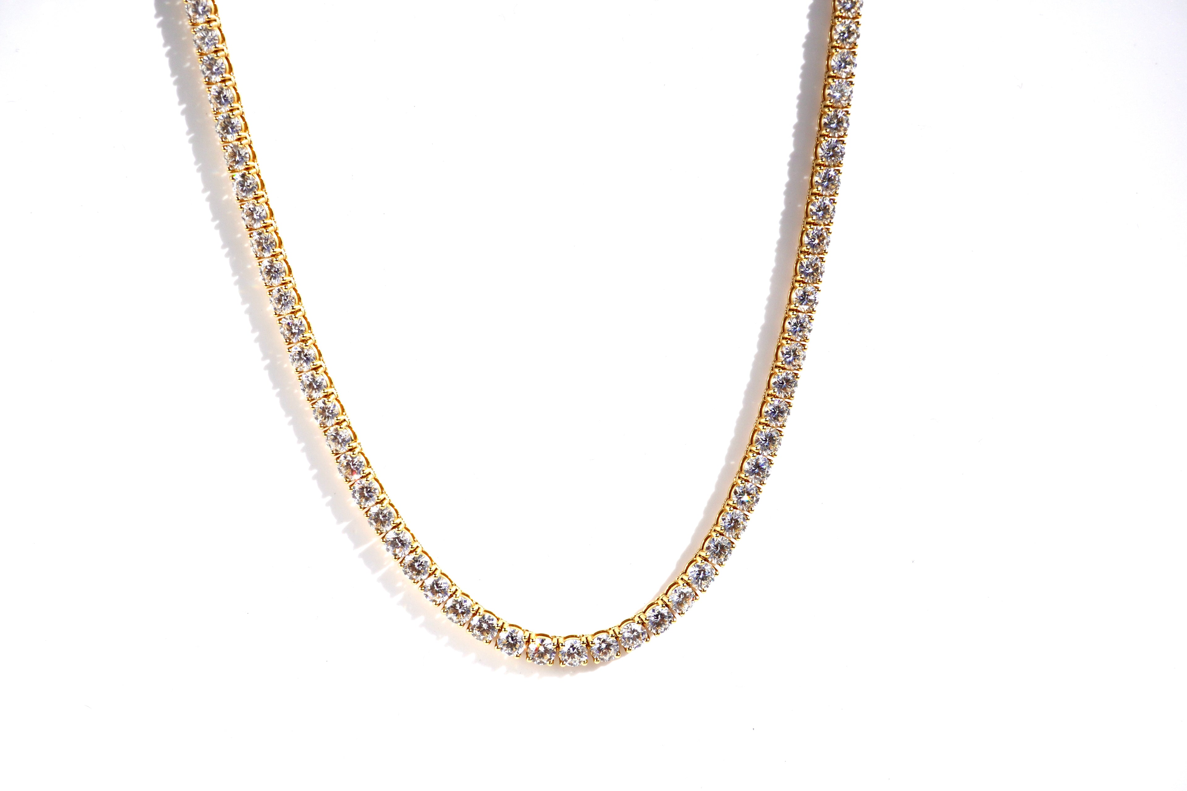 Sirahfi Lab Grown Diamond Tennis Necklace - 31.53 CT