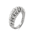 Crossant Ring Silver