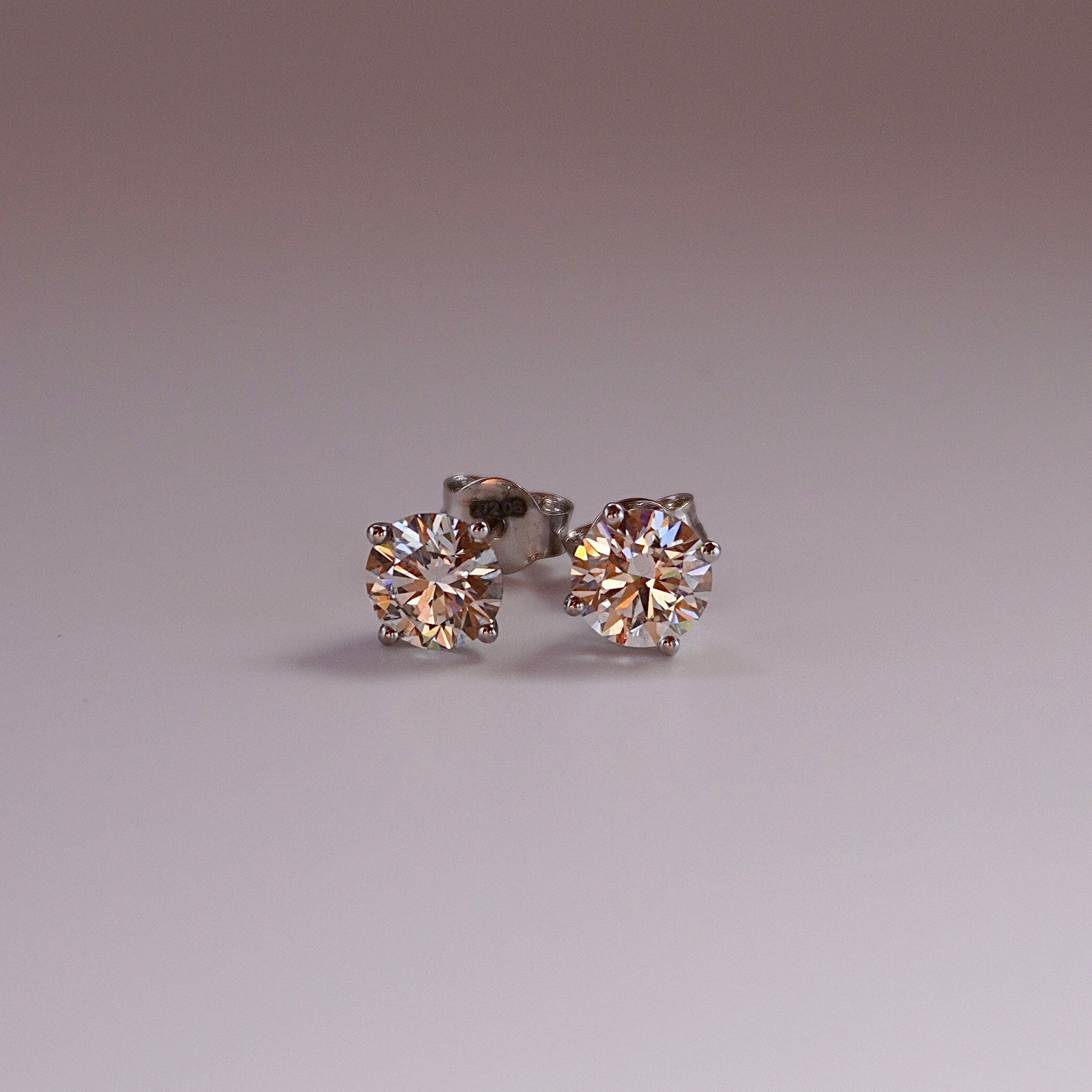 Sirahfi Round Lab Grown Diamond Studs - 2 CT