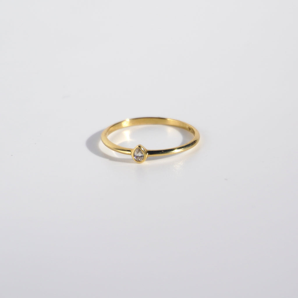 Dainty Love Pear Diamond  Ring