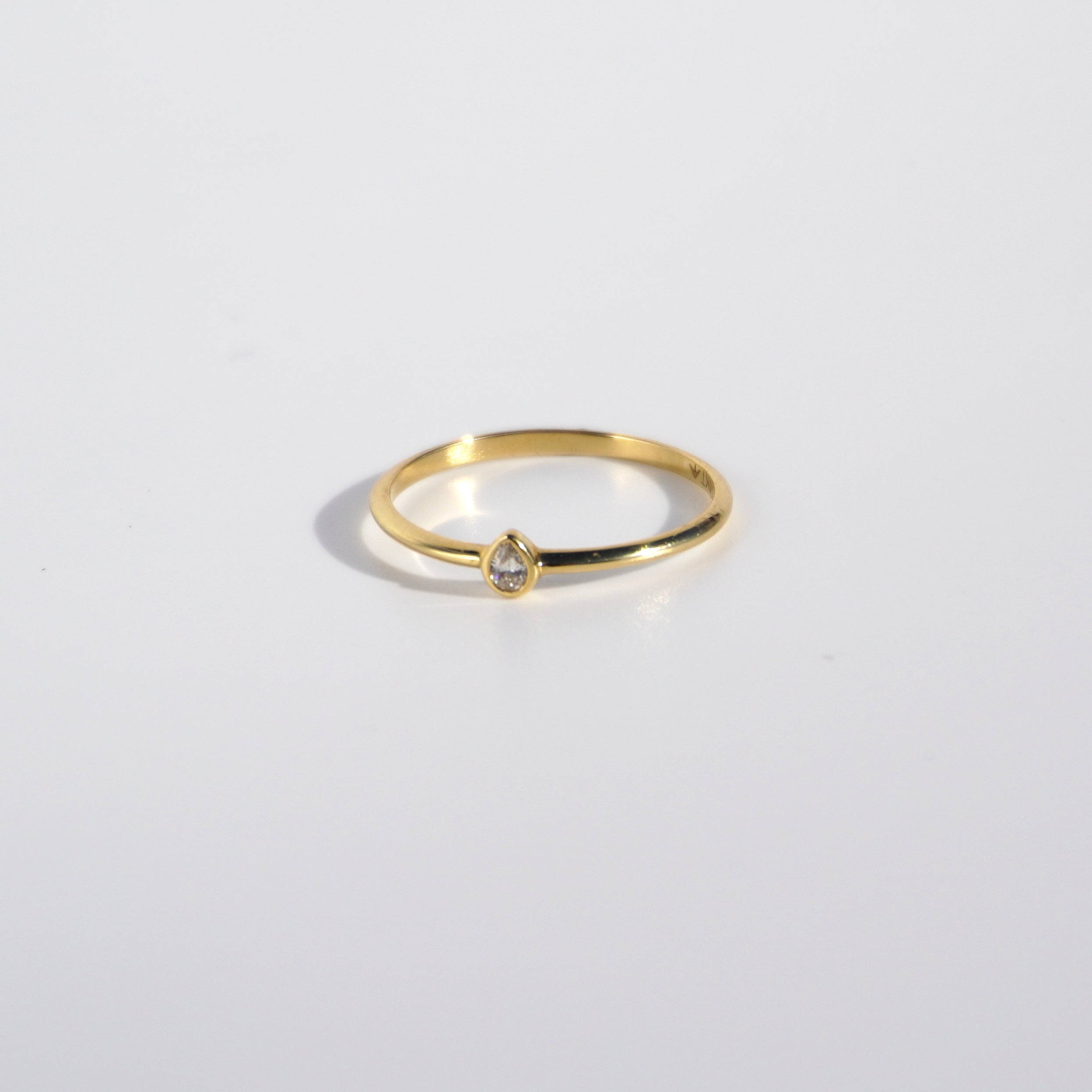 Dainty Love Pear Diamond  Ring