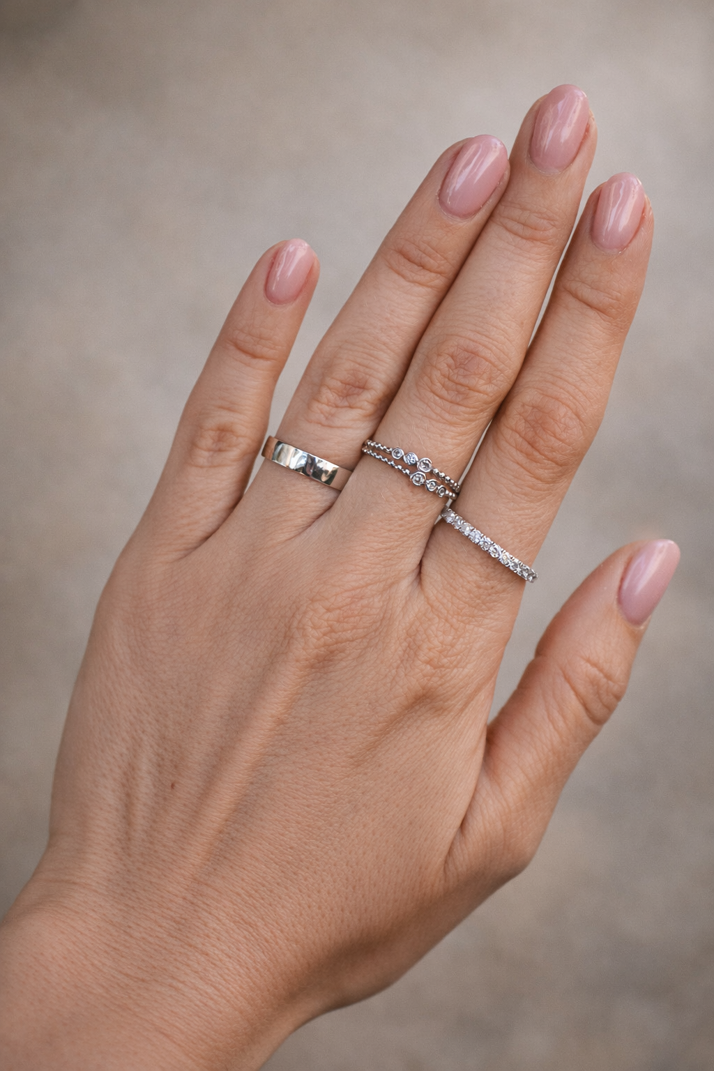 White Gold Band 4MM