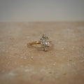 Marquise Lab Diamond Solitaire Ring - 2.5 CT