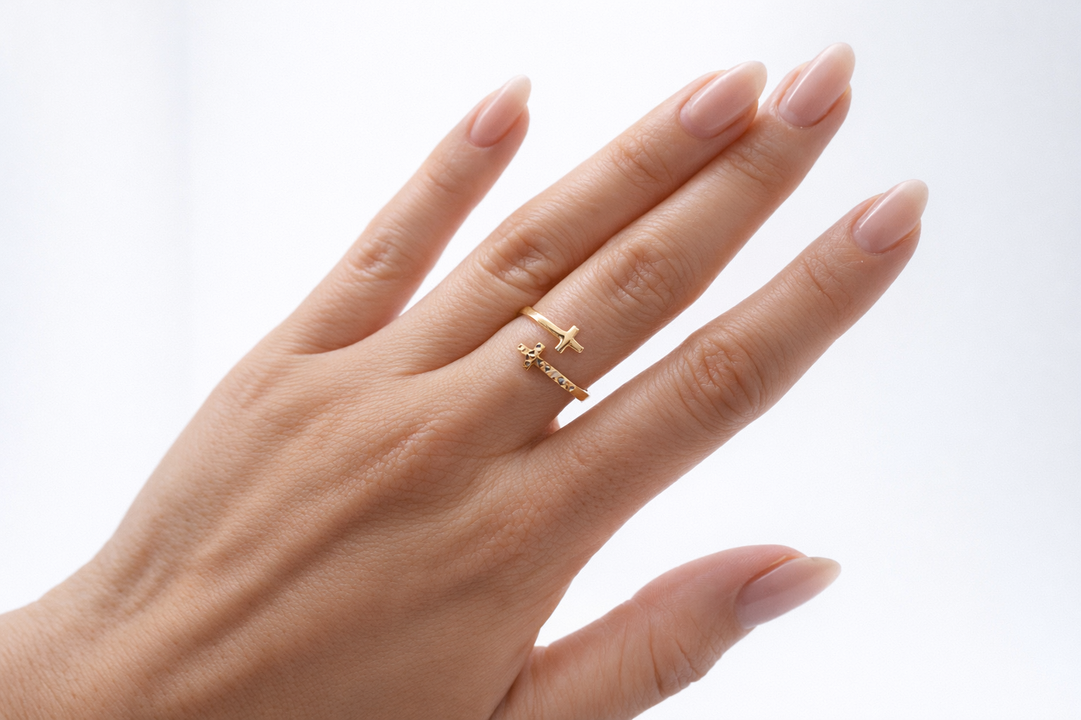 Izaiah Double Cross Ring