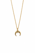 Crescent Pendant Necklace Gold