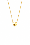 Bubble Heart Necklace Sterling Gold