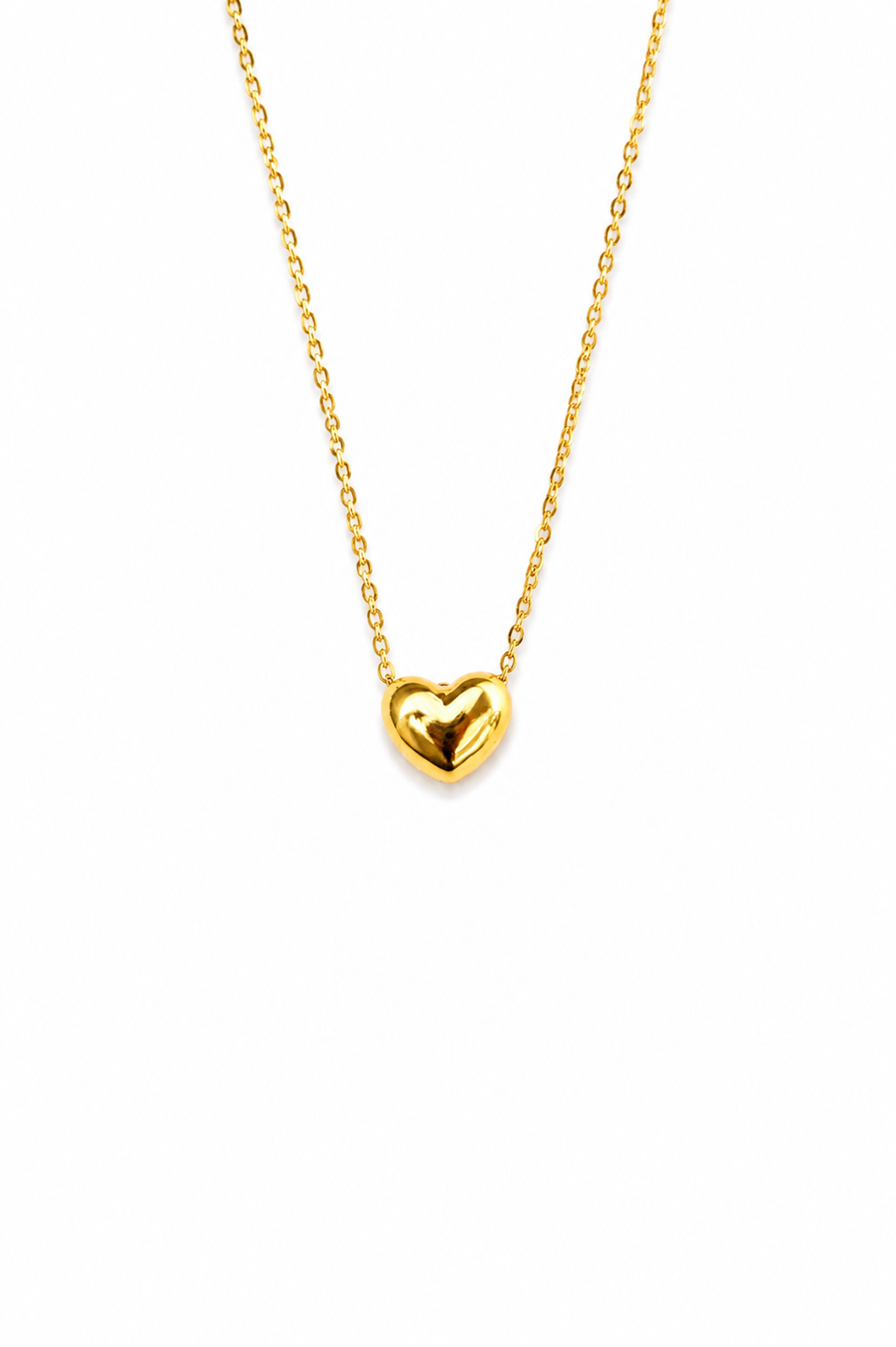 Bubble Heart Necklace Sterling Gold