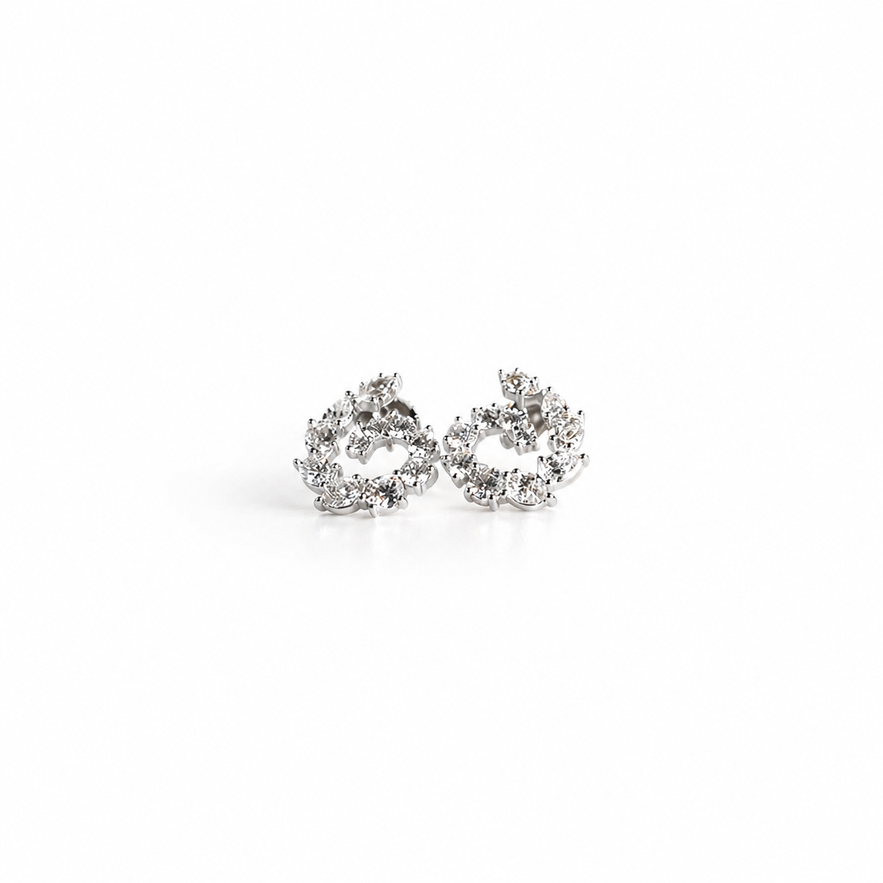 Spiral Lab Diamond Earrings - 2.25 CT
