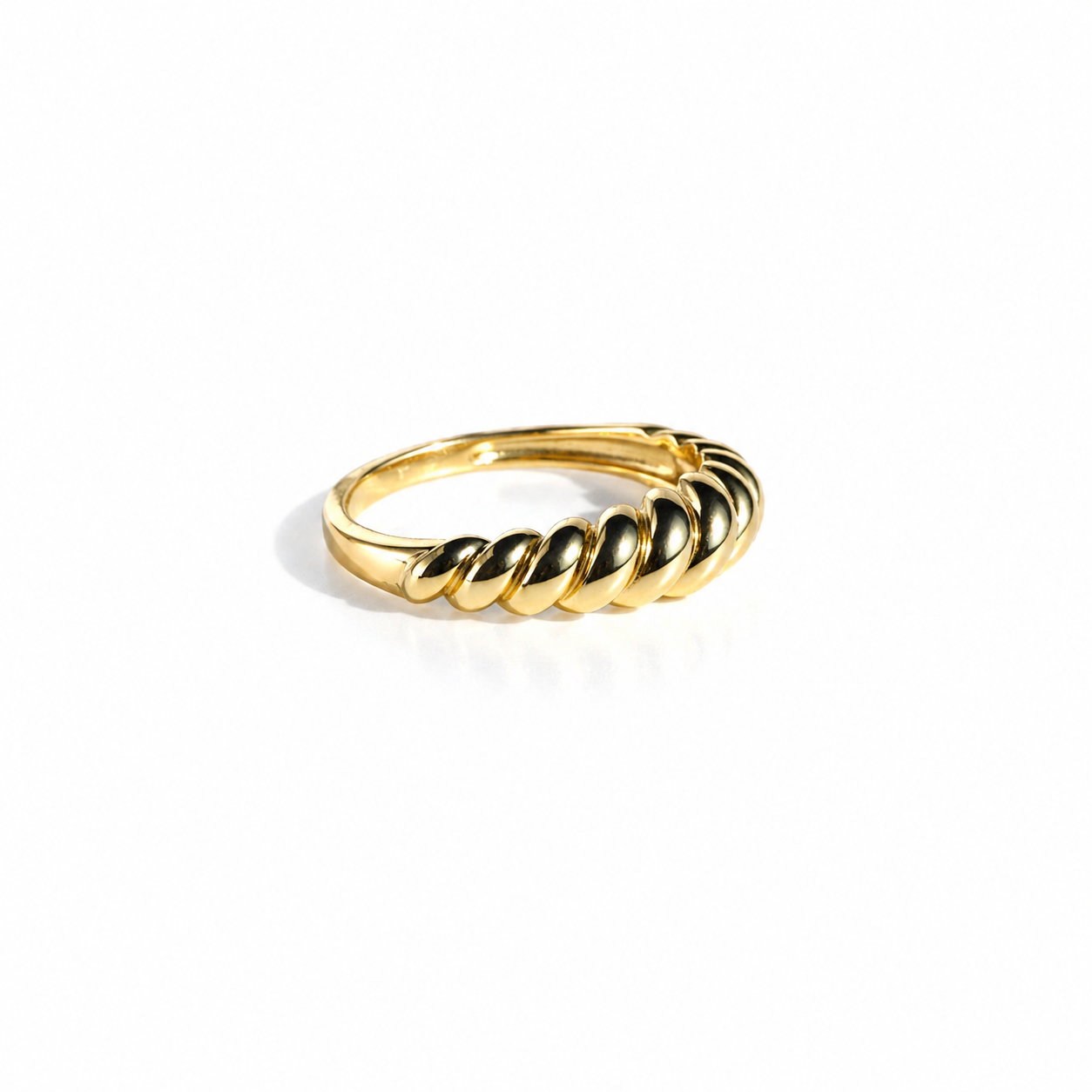 Crossant Ring Gold