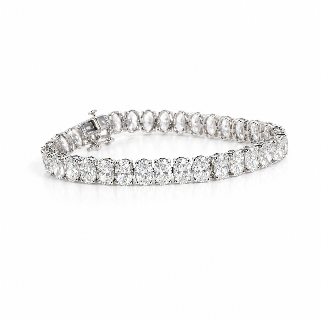 Oval Diamond Tennis Bracelet - 24.9 CT
