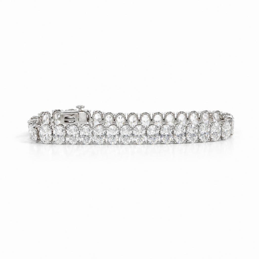 Oval Diamond Tennis Bracelet - 24.9 CT