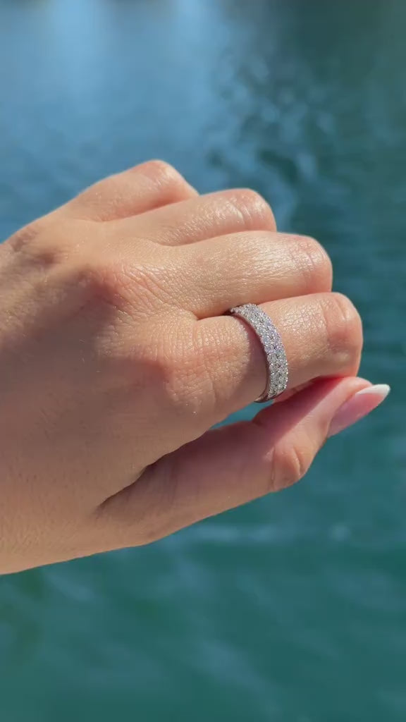 Lab Diamond Half Eternity Band